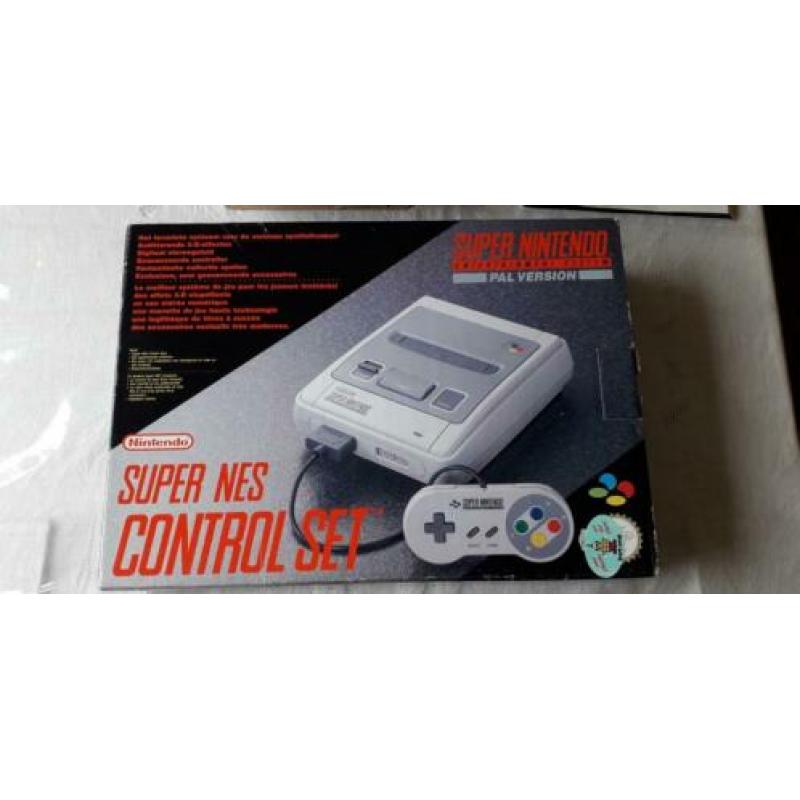 Super Nintendo Control Set compleet met 6 spellen