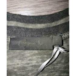 Nieuwe Geisha vest Maat S Kleur leger groen met zwart
