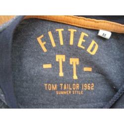 Donker blauw/grijs T-shirt van TOM TAILOR mt M / 152 (pillig