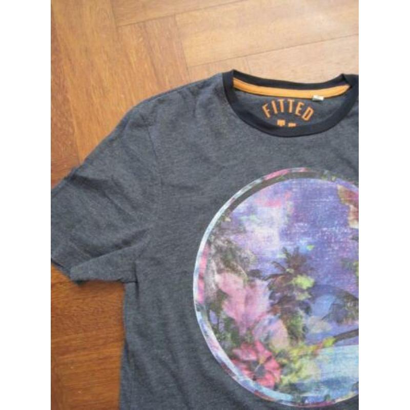 Donker blauw/grijs T-shirt van TOM TAILOR mt M / 152 (pillig