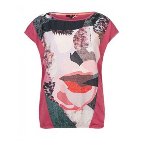 Dept top/shirt, rood/zwart, mt L, zgan
