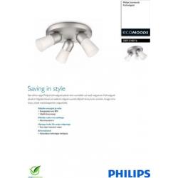 Plafondspot PHILIPS ecomoods Cheer Aluminium 3x12W -45%!!!