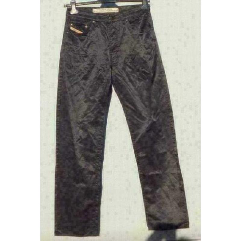 DIESEL zwarte glans pantelon mt 30
