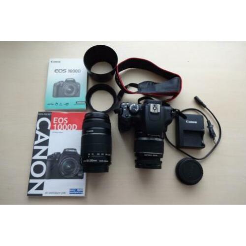 Canon EOS 1000d EFS 18-55 mm + EFS 55-250 mm lens