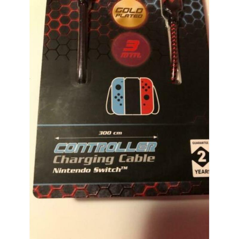 Nintendo switch. Charging / laad kabel 3 meter gamelogic
