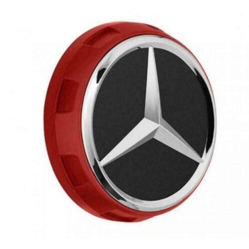 Mercedes rode naafdoppen 75mm