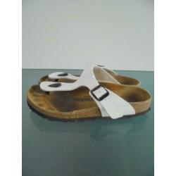 GRATIS VERZENDEN | BIRKENSTOCK lak witte slippers 37