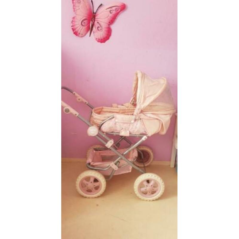 Roze poppenwagen Baby Annabell