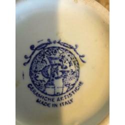 Mooie brocante gebloemde vaas