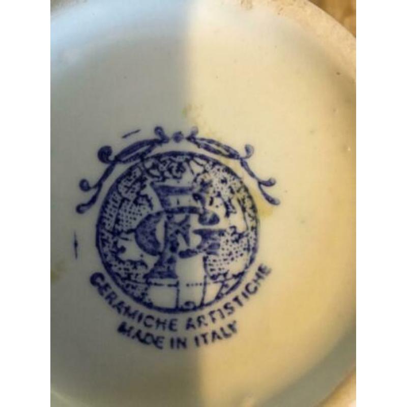 Mooie brocante gebloemde vaas
