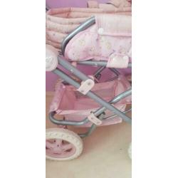 Roze poppenwagen Baby Annabell