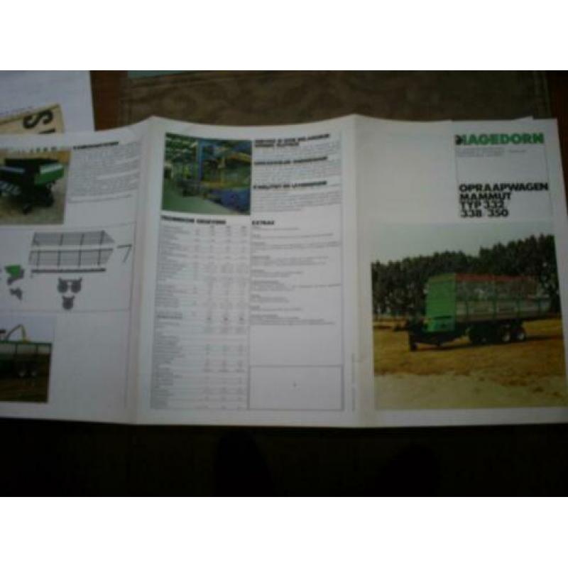 landbouw folder Opraapwagen Mammut + Veldhakselaar Fox 6650