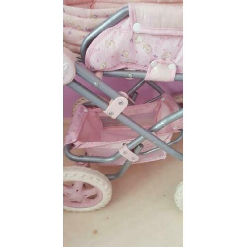 Roze poppenwagen Baby Annabell