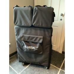 2x QSC K8.2 + 1x QSC KS212C incl. originele transporthoezen