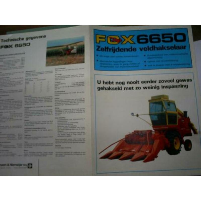 landbouw folder Opraapwagen Mammut + Veldhakselaar Fox 6650