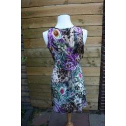 Jurk overslag Cosmoda mt L/XL pauw AANBIEDING