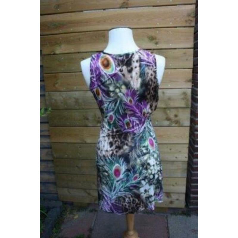 Jurk overslag Cosmoda mt L/XL pauw AANBIEDING