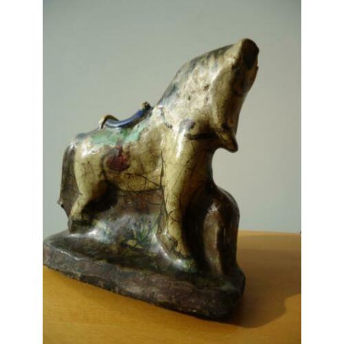 IZNIK antiek c1800 paard aardewerk keramiek speelgoed horse