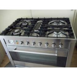 Goede Fornuis Boretti rvs met hete luchtoven 90 breed