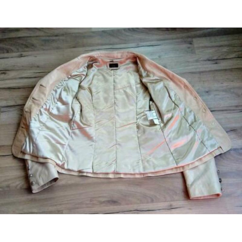 ZGAN mooi beige lamsleren jasje van AEBEL - maat M 38 40