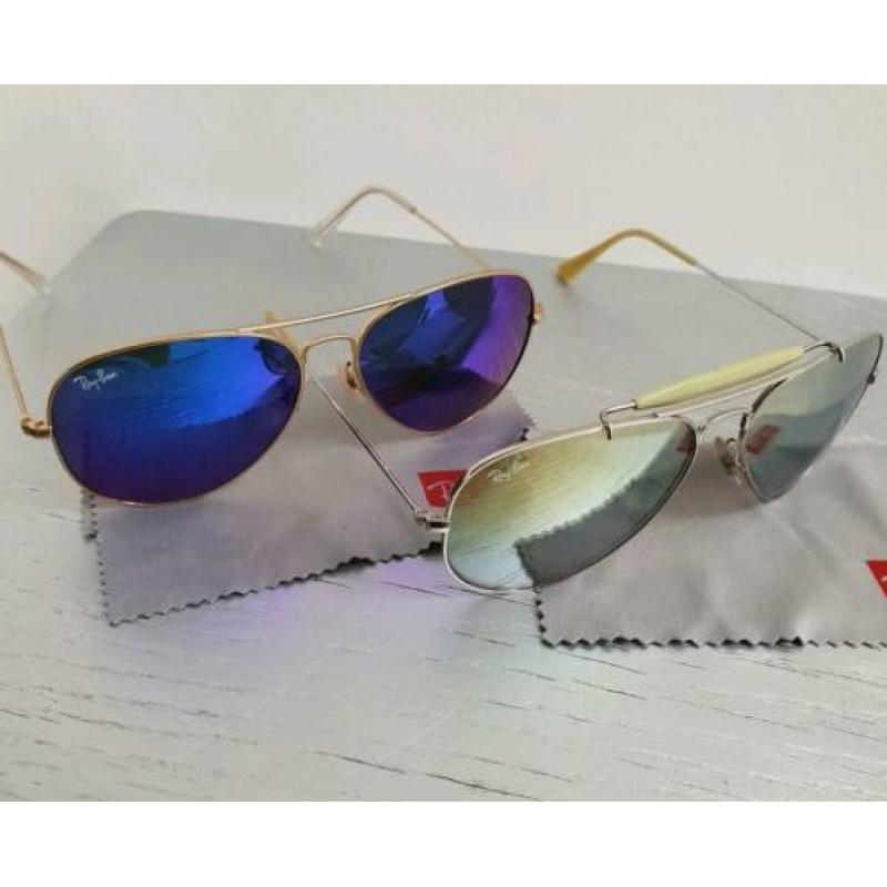 2 x nieuwe originele Rayban piloten zonnebrillen !!
