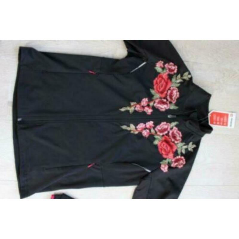 Dames wandeljas softshell bloemen L nieuw sport jas nieuw