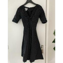 Prachtige swing polkadotjurk Unique vintage