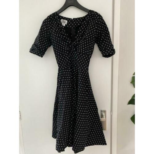 Prachtige swing polkadotjurk Unique vintage