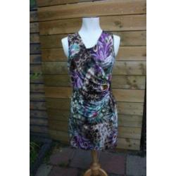 Jurk overslag Cosmoda mt L/XL pauw AANBIEDING