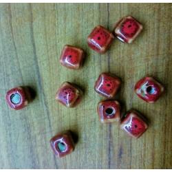 Set steen keramiek kralen 8x8mm 10 stuks 1,50 div kleuren