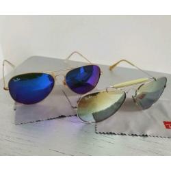 2 x nieuwe originele Rayban piloten zonnebrillen !!