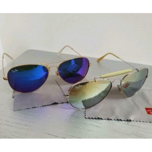 2 x nieuwe originele Rayban piloten zonnebrillen !!