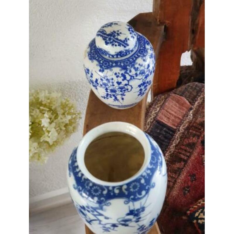 Antiek/vintage Chinees porselein vazen en theepot SAMEN VOOR