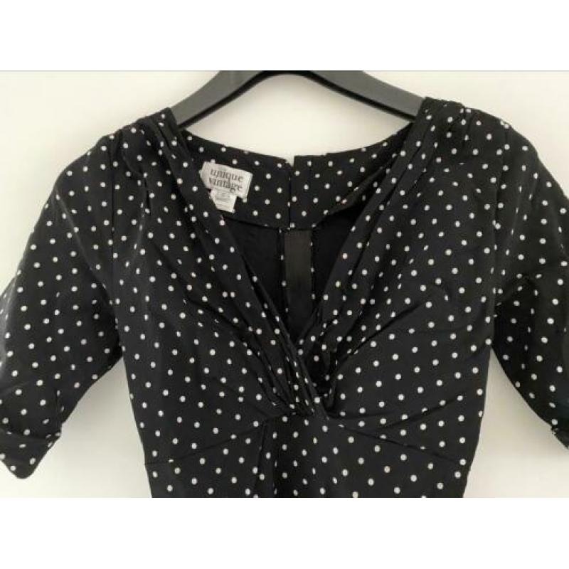 Prachtige swing polkadotjurk Unique vintage