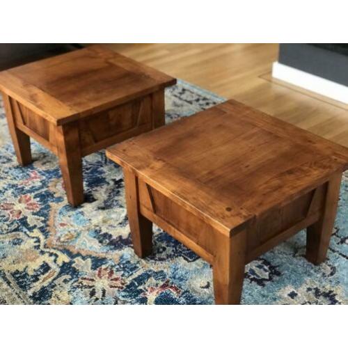 Teakhouten salontafel/bijzettafeltjes 60x60x46 cm
