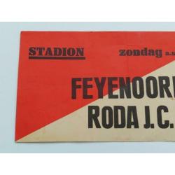 Oud Feyenoord Roda JC affiche biljet uit RET tram Rotterdam
