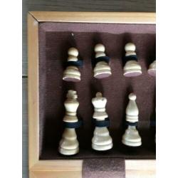 Houten schaakspel opvouwbaar