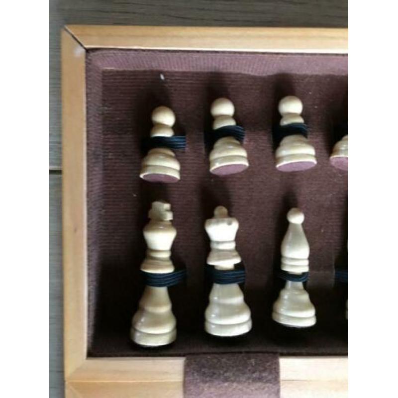 Houten schaakspel opvouwbaar