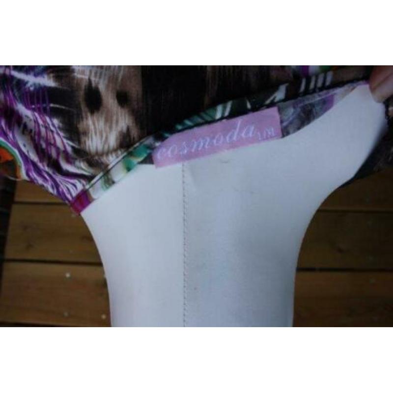 Jurk overslag Cosmoda mt L/XL pauw AANBIEDING