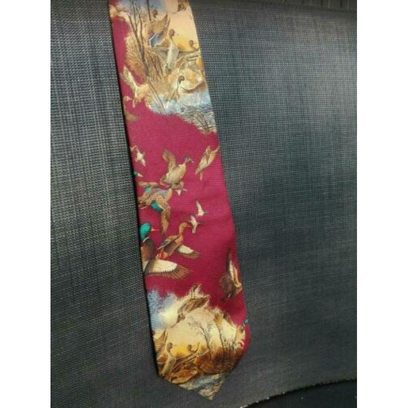 Bijzondere 100% zijde stropdas.Ducks/ eend motief