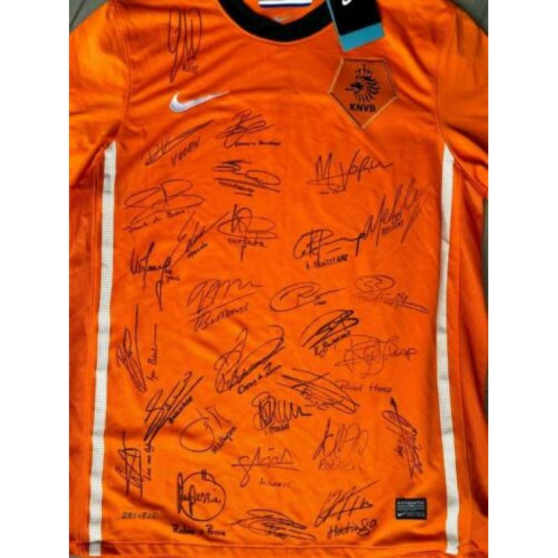 Shirt Nederlands Elftal WK 2010 met handtekeningen selectie
