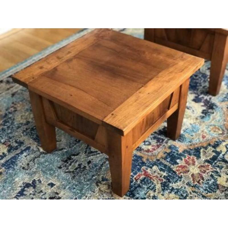 Teakhouten salontafel/bijzettafeltjes 60x60x46 cm