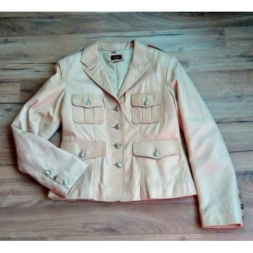 ZGAN mooi beige lamsleren jasje van AEBEL - maat M 38 40