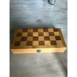 Houten schaakspel opvouwbaar