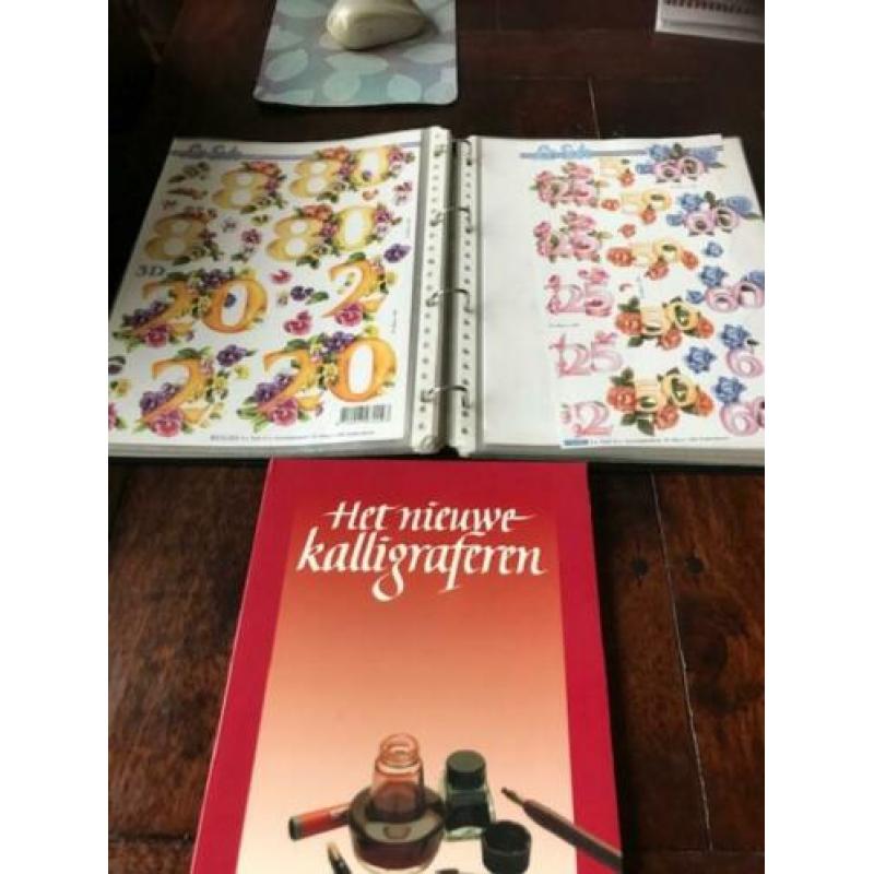 Kalligrafie boeken en map met 3D van Janneke Brinkman