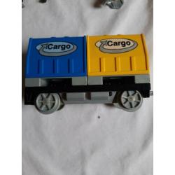 Duplo Intelli locomotief Trein + Intelli Wagon + codestenen