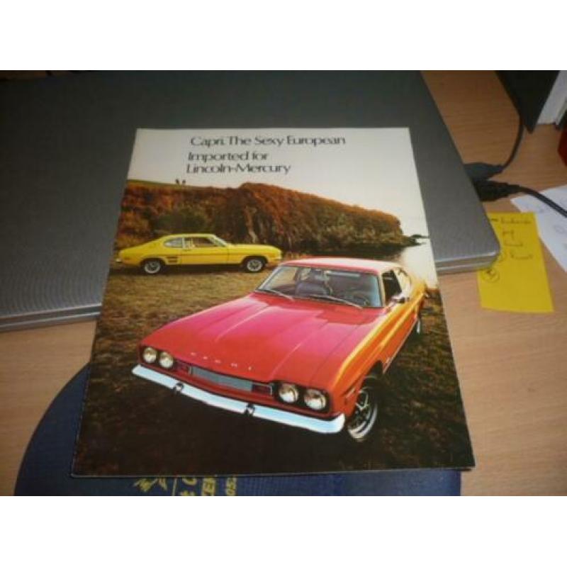 ZEER ZELDZAME USA Folder FORD CAPRI modellen 1971