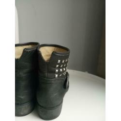 Poelman leren biker laarsjes maat 40 boots studs festival