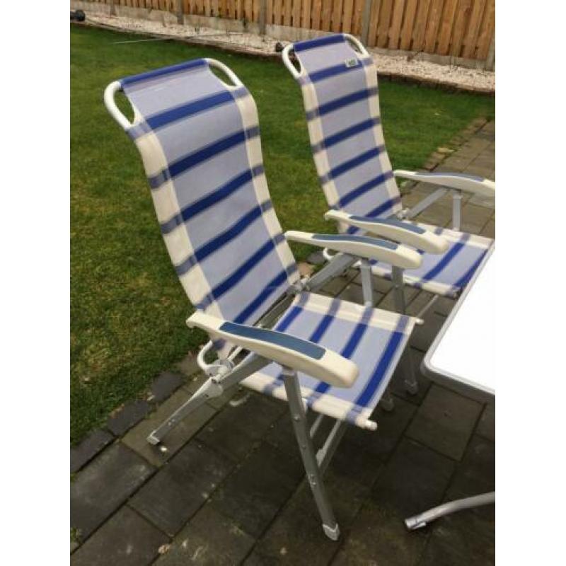 !!!! 2 Zgan Camper Fritid stoelen + tafel !!!!