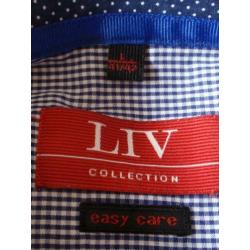 LIV: Prachtige Geblokte Blouse maat L